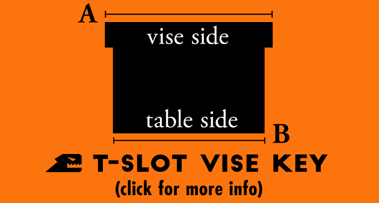 Glacern T-Slot Alignment Key Size Chart